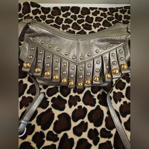 B Makowsky Studded Crossbody Bag